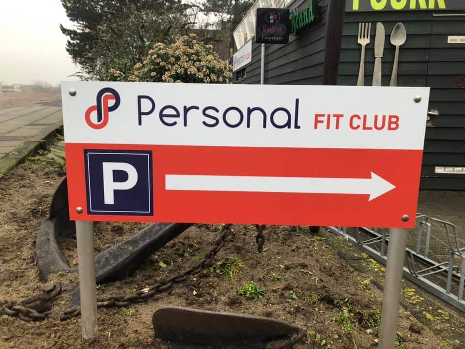 Personal Fit Club - Studio Leidschendam - Personal Training Leidschendam - Parkeerbord